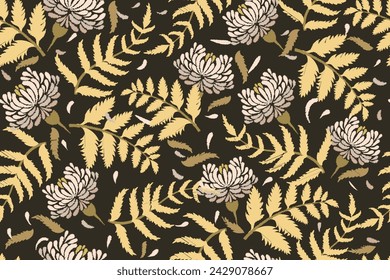 Seamless paisley embroidered floral motif pattern in vector, for design, fabric, wrapping, digital motif, background, wallpaper, print, clothing, etc.
