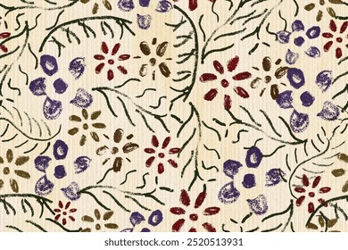 Seamless paisley embroidered floral motif pattern in vector, for design, fabric, wrapping, digital motif, background, wallpaper, print, clothing, etc.

