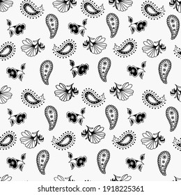 Seamless paisley ethnic pattern in vector  