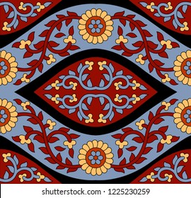Seamless Paisley Floral Pattern