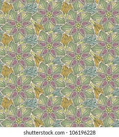 Seamless paisley and floral pattern-model for design of gift packs, patterns fabric, wallpaper, web sites, etc.