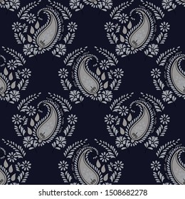 seamless paisley  flower  Design pattern on  background