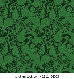 nahtlose Paisley-Blume Design-Muster auf Hintergrund