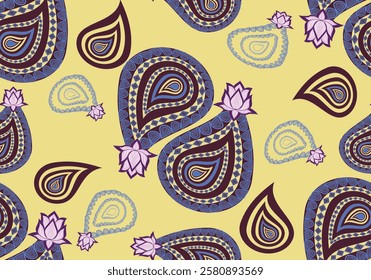 seamless paisley geometric flower pattern design for fabric mobile wallpaper gift wrap background cloth carpet floor scrap book 