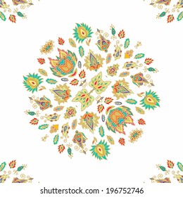 Seamless paisley ornament