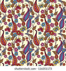 Seamless paisley pattern