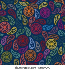 Seamless paisley pattern.