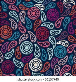 Seamless paisley pattern.