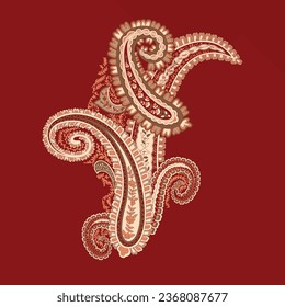 nahtloses Paisley-Muster. Allover ethnisches Ikat-Design in indigofarbener Farbe für Tapeten, Textilien, Mode, Inneneinrichtung und Web.
