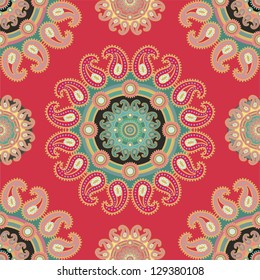 Seamless paisley pattern in arabic style