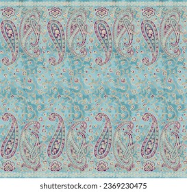 seamless, paisley, pattern, background, textile, printable