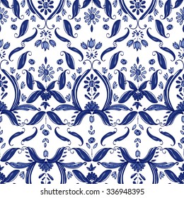Seamless paisley pattern, bohemian style, cachemire design. For textile, wrapping
