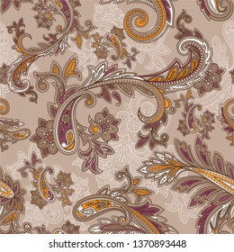 seamless paisley pattern. can be used for textile or fabric design