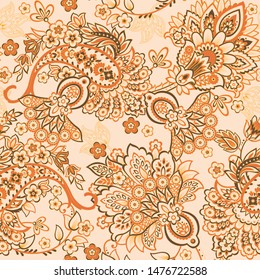 seamless paisley pattern. Colorful vector background