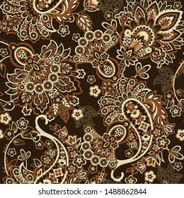 seamless paisley pattern. Colorful vector background