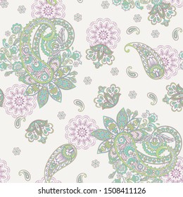 seamless paisley pattern. Colorful vector background