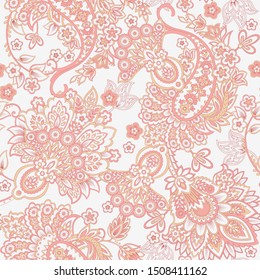 seamless paisley pattern. Colorful vector background