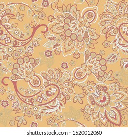 seamless paisley pattern. Colorful vector background