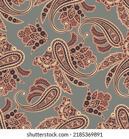 seamless paisley pattern. Colorful vector background