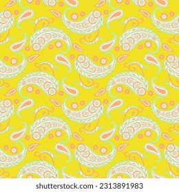 seamless paisley pattern. Colorful vector background