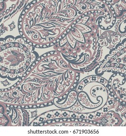 seamless paisley pattern. Colorful vector background