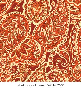 seamless paisley pattern. Colorful vector background