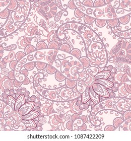 Seamless Paisley pattern. Damask paisley pattern for decoration design.
