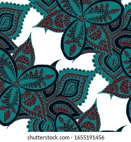 Seamless Paisley Pattern. Delicate Indonesian