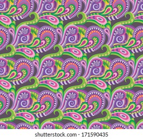 Seamless paisley pattern for design of gift packs, patterns fabric, wallpaper, web sites, etc.