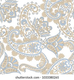 Seamless Paisley pattern. Floral vector illustration