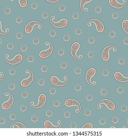 Seamless Paisley pattern. Floral vector illustration