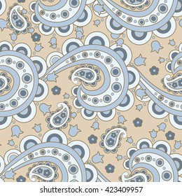 Seamless Paisley pattern. Floral vector illustration