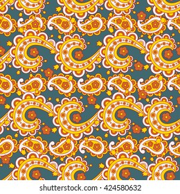 Seamless Paisley pattern.  Floral vector illustration