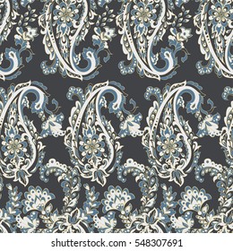Seamless Paisley pattern. Floral vector illustration