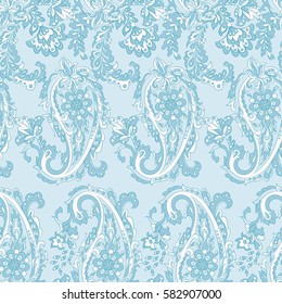 Seamless Paisley pattern. Floral vector illustration