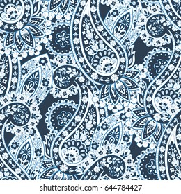 Seamless Paisley pattern. Floral vector illustration