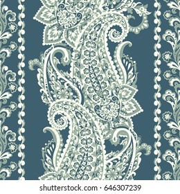 Seamless Paisley pattern. Floral vector illustration