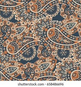 Seamless Paisley pattern. Floral vector illustration