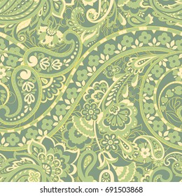 Seamless Paisley pattern. Floral vector illustration