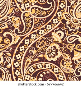 Seamless Paisley pattern. Floral vector illustration
