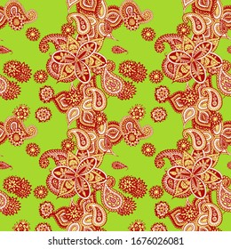 Seamless Paisley Pattern. Gentle Orient Rapport.