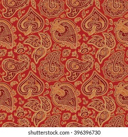 Seamless Paisley Pattern.
Hand drawn seamlessly repeating ornamental wallpaper or textile pattern with Paisley motives in vector format.
