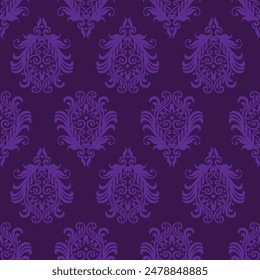 Patrón Paisley sin costuras en estilo batik indio. Ilustración vectorial floral