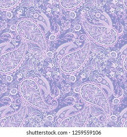 Seamless Paisley pattern in indian style. Floral vector illustration