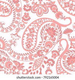 Nahtlose Paisley-Muster im indischen Stil. Blumengrafik Vektorillustration