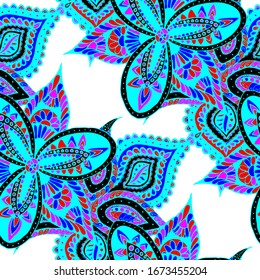 Seamless Paisley Pattern. Modern Philippine