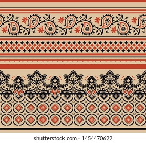 Seamless paisley pattern. Multicolor vector background.