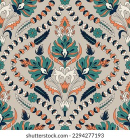 seamless paisley pattern on background