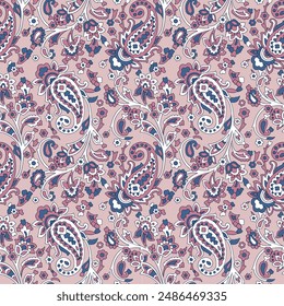 seamless paisley pattern on background