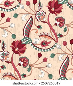 seamless paisley pattern on background